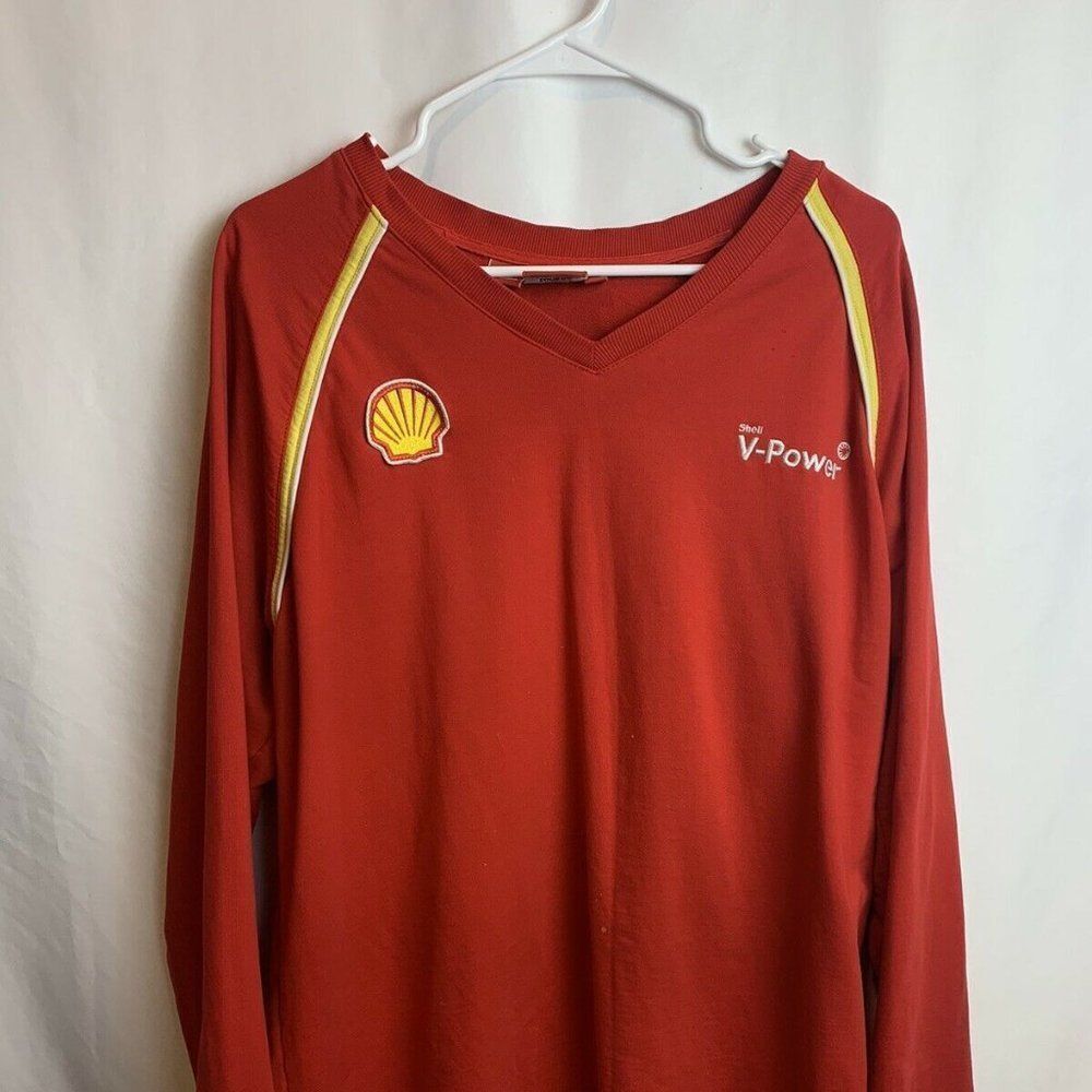 Brands Mens Red V Neck T-shirt Sweatshirt Size L